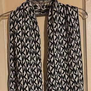 Black and White Logo Scarf by Michael Kors